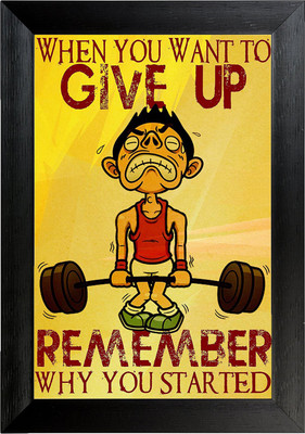 

When you want to giveup the think why you started Wall Frame Poster Quotes & Motivation ,(12X18) BY Vprint Paper Print(18 inch X 12 inch, Box)