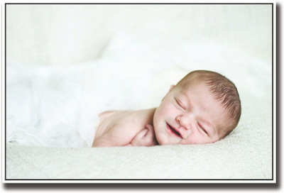 

Cute newborn baby smiling Fine Art Print(12 inch X 18 inch, Rolled)