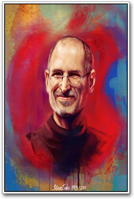 

Steve Jobs Apple Paper Print(18 inch X 12 inch)
