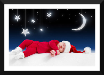 

Tallenge - Christmas Art - Sleeping Child - Large Size Ready To Hang Framed Digital Art Print On Photographic Paper(24 inch X 16 inch, Framed)
