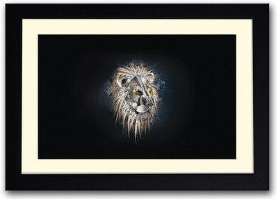 

Artistic Lion Face Fine Art Print(14 inch X 20 inch, Framed)