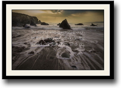

Steve jobs crazy people quote Fine Art Print(10 inch X 14 inch, Framed)