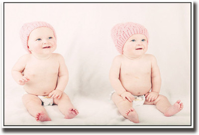 

Cute baby with beautiful eyes and hat Fine Art Print(12 inch X 18 inch, Rolled)