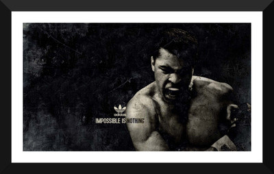 

Muhammad Ali - Impossible Is Nothing - Adidas - Premium Quality A3 Size Framed Poster Paper Print(17 inch X 12 inch, Framed)