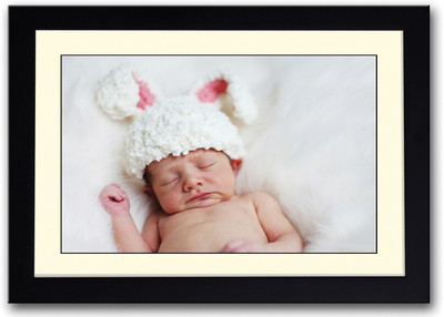 

Baby Sleeping With Bunny Hat Fine Art Print(14 inch X 20 inch, Framed)
