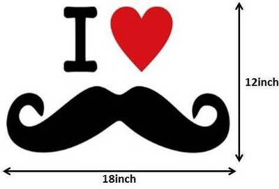 

I love Moustache Paper Print(18 inch X 12 inch)