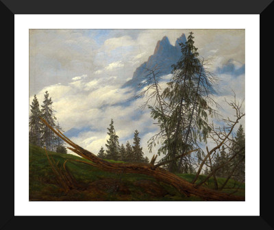 

Tallenge Old Masters Collection - Mountain Peak with Drifting Clouds by Caspar David Friedrich - Premium Quality A3 Size Framed Poster Paper Print(17 inch X 12 inch, Framed)