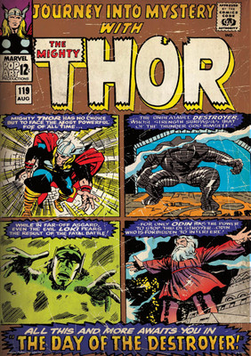 

Thor -journey into mystery poster (Officially Licensed) Paper Print(24 inch X 16 inch, Rolled)