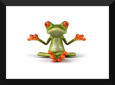 

Tallenge Art For Kids - Smiling Frog - Premium Quality A3 Size Framed Poster Paper Print(17 inch X 12 inch, Framed)