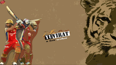 Sports Cricket Poster Yuvraj Singh Virat Kohli Rcb Wall Poster Paper Print(12 inch X 18 inch, Rolled) available at flipkart for Rs.207