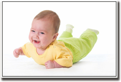 

Baby in yellow and green Fine Art Print(12 inch X 18 inch, Rolled)
