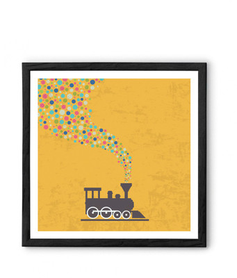 

Hulkut Train Art Print with black frame 16 * 16 Inches Fine Art Print(18 inch X 1 inch, Framed)
