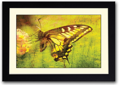 

Butterfly On Flower Art Fine Art Print(14 inch X 20 inch, Framed)