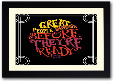 

Amy Poehler Great People Quote Fine Art Print(14 inch X 20 inch, Framed)