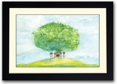 

Aliens and Tree Art Fine Art Print(14 inch X 20 inch, Framed)