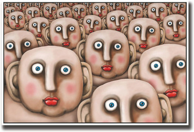 

Brown faces abstract Fine Art Print(12 inch X 18 inch, Rolled)