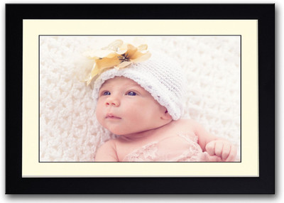 

Baby With Yellow Flower Hat Fine Art Print(14 inch X 20 inch, Framed)