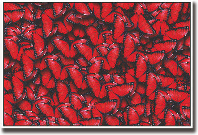

Red and Black Butterflies Fine Art Print(12 inch X 18 inch, Rolled)