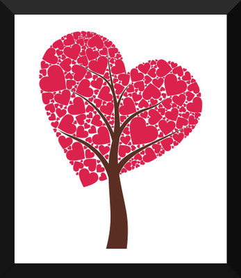 

Tallenge - Valentine’s Day Gift - Love Tree - Premium Quality A3 Size Framed Poster Paper Print(17 inch X 12 inch, Framed)
