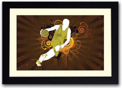

Basketball player artistic Fine Art Print(14 inch X 20 inch, Framed)