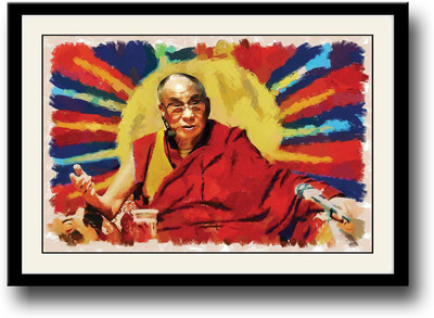 

Dalai lama artistic Fine Art Print(10 inch X 14 inch, Framed)