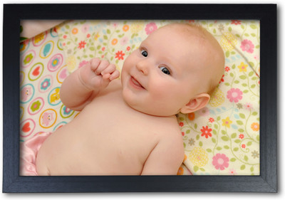 

Cute Smiling Baby (Ver.7) Poster with Frame Paper Print(14 inch X 20 inch, Streched)