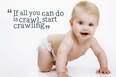 

Child's Love - Crawling Baby Paper Print(12 inch X 18 inch, Stretched)