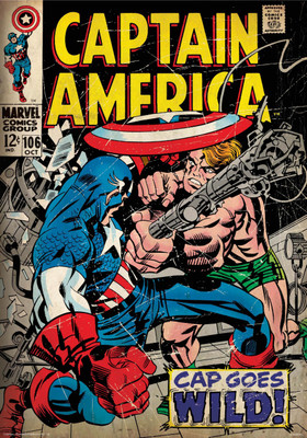 

Captain America wild poster (Officially Licensed) Paper Print(18 inch X 12 inch, Rolled)