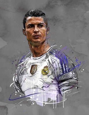 

Spirit Of Sports - Digital Art - Soccer Superstars - Cristiano Ronaldo - A3 Size Unframed Poster Paper Print(16.5 inch X 11.6 inch)