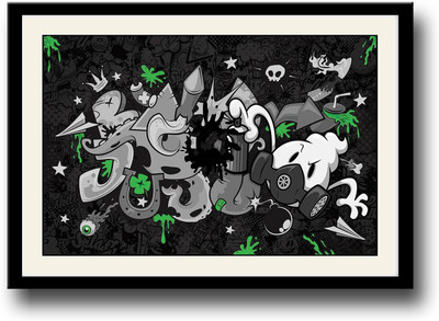 

Abstract character with mask Fine Art Print(10 inch X 14 inch, Framed)