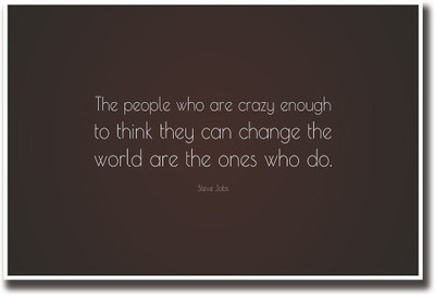 

Steve jobs crazy people quote in red Fine Art Print(12 inch X 18 inch, Rolled)