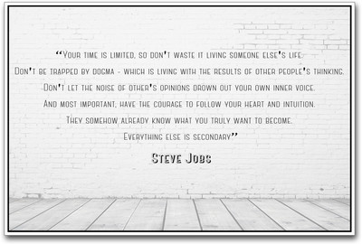 

Steve Jobs Motivational quote on the wall Paper Print(12 inch X 18 inch)