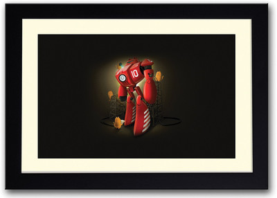 

Cats Building Robot Fine Art Print(14 inch X 20 inch, Framed)