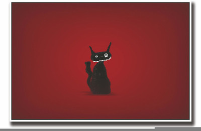 

Posterhouzz Black cartoon cat Fine Art Print(12 inch X 18 inch, Rolled)
