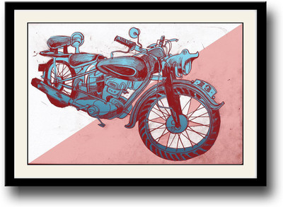 

Hand Drawn Motorcycle Fine Art Print(10 inch X 14 inch, Framed)