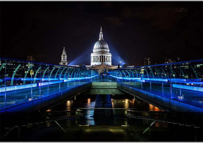 

Posterhouzz Night In London Paper Print(12 inch X 18 inch, Rolled)