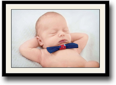 

Baby with blue bow Fine Art Print(10 inch X 14 inch, Framed)