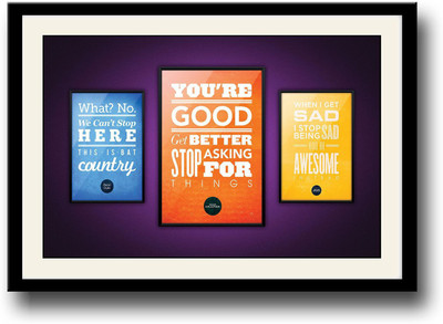 

Three inspirational Quotes Fine Art Print(10 inch X 14 inch, Framed)