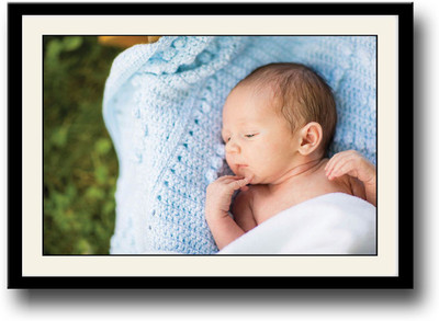 

Newborn baby looking cute Fine Art Print(10 inch X 14 inch, Framed)