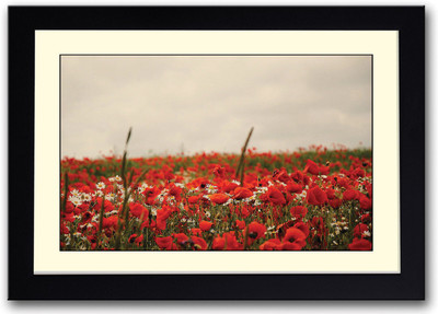

Red Flowers Fine Art Print(14 inch X 20 inch, Framed)