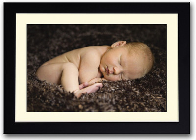 

Baby On Brown Carpet Fine Art Print(14 inch X 20 inch, Framed)