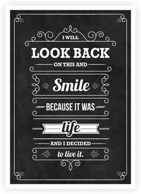 

Live and Life With Smile Quotes Poster Paper Print(18 inch X 12 inch, Rolled)
