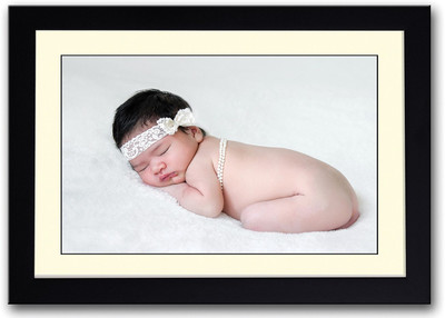 

Cute Baby With White Hair Band Fine Art Print(14 inch X 20 inch, Framed)
