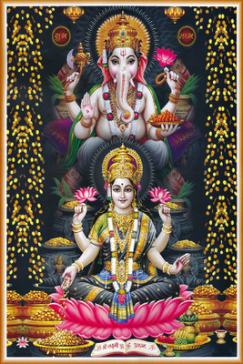 

ESP Creation Lord Maa Lakshmi And Ganesh 24x36 Inch Paper Poster Paper Print(36 inch X 24 inch, Rolled)