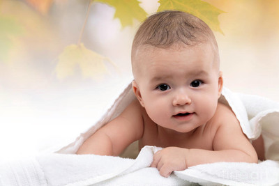 

Posterhouzz Baby's Love - Cute Baby in a White Towel Paper Print(12 inch X 18 inch, Rolled)