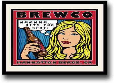 

Blonde with beer Fine Art Print(10 inch X 14 inch, Framed)
