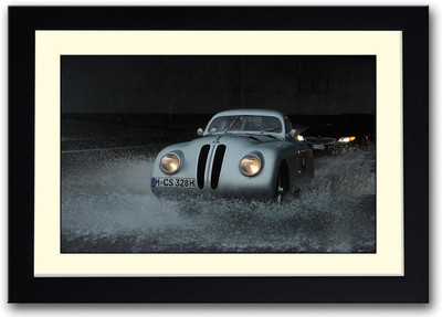 

Silver Vintage Car Fine Art Print(14 inch X 20 inch, Framed)