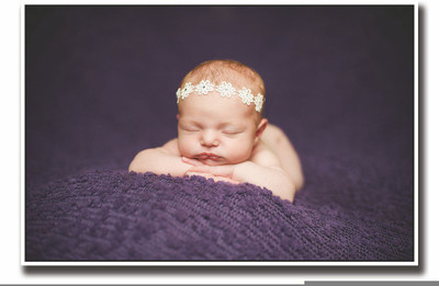 

Posterhouzz Cute baby on purple blanket Fine Art Print(12 inch X 18 inch, Rolled)