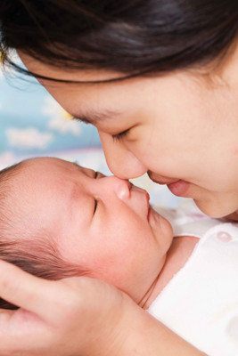 

Child's Love - Cute Newborn Baby with Mother Paper Print(18 inch X 12 inch, Streched)