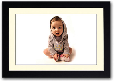 

Cute Baby With Hood Fine Art Print(14 inch X 20 inch, Framed)